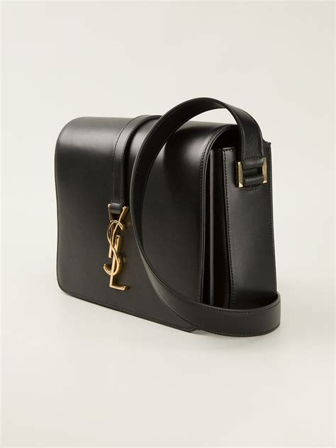 Leather crossbody bag Saint Laurent Black in Leather 